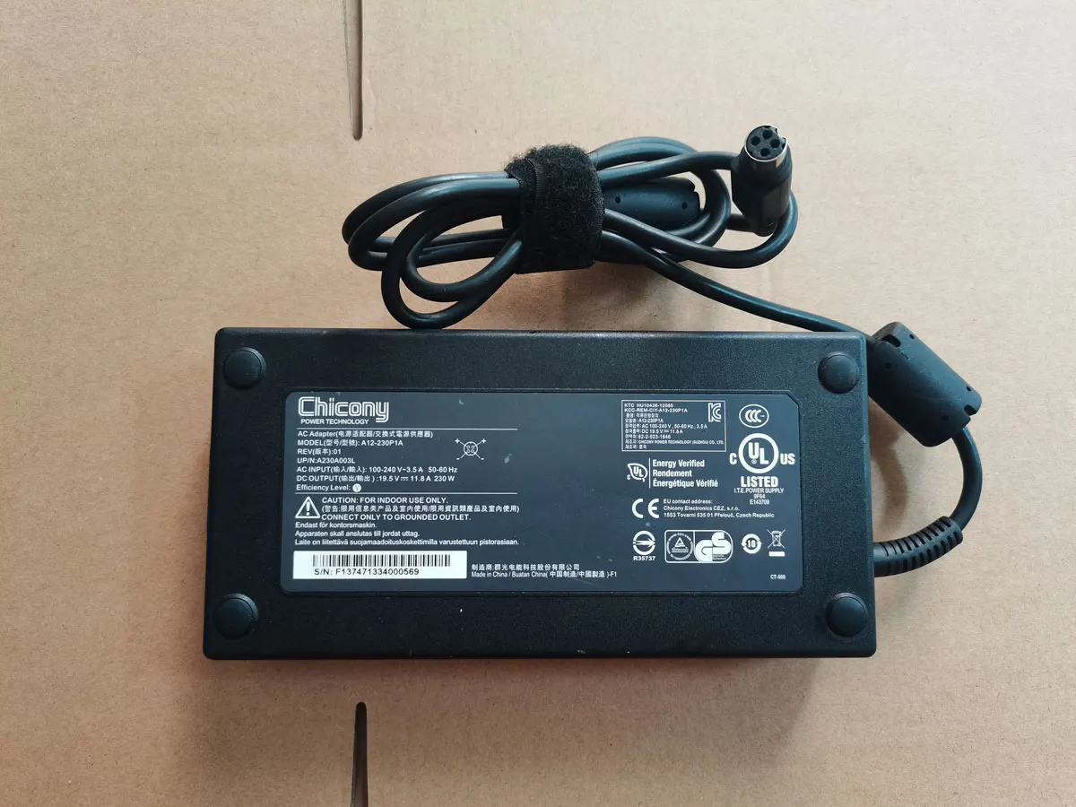 

OEM Chicony 19.5V 11.8A 230W A12-230P1A 4Din AC Adapter for MSI GT73VR 7RE-662AU Gaming Laptop Original Charger Work Well