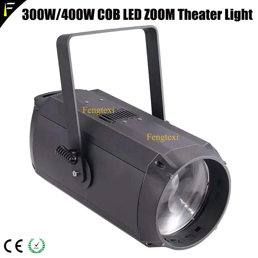 3200K/5600K CTM WW/CW LED 300watt COB Theater Spot Light Large Range Projection Flood Par with Zoom 10-60 degree Studio Blinder