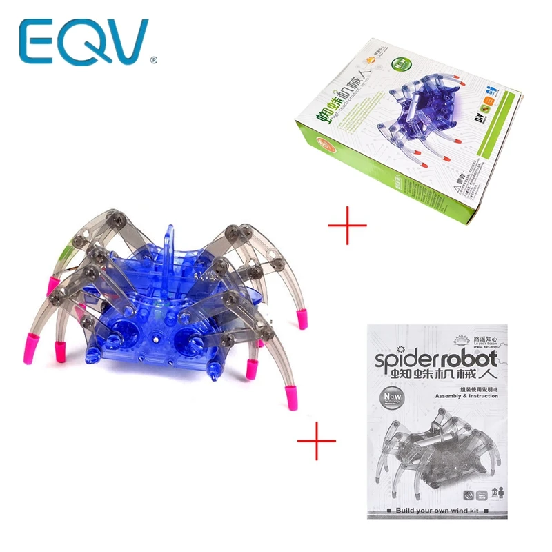 Spider Toys DIY Assemble Intelligent Electric Robot Toy Kids Educational DIY Toys Kit Assembling Building Puzzle Toys Gift