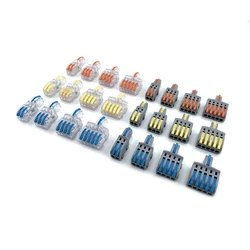 5/10pcs/Lot F12 F15 Mini Fast Wire Connector Universal Wiring Cable LED Led Strip Electrical Connector Push-in Conector 3 4 Pin
