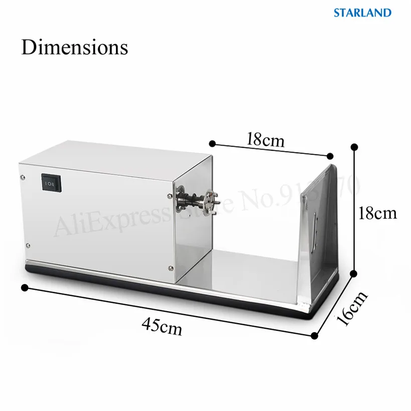 قطاعة بطاطس حلزونية كهربائية، صانع برج بطاطس تورنادو تجاري، قطاعة جزر ملتوية من الفولاذ المقاوم للصدأ