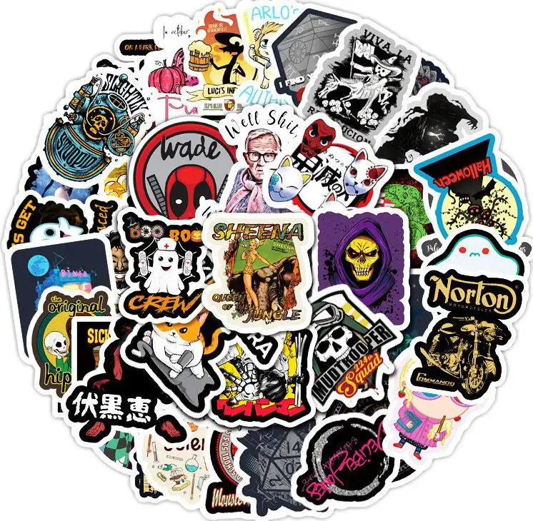 

10/30/50pcs European And American Retro Cartoon Stickers Tablet Pc Trunk Car Suitcase Graffiti Decoration Cute Kids Girl Toys