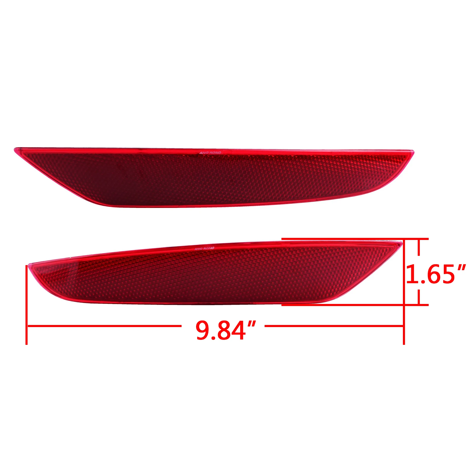 ANGRONG 2x For 2009-2013 VW Golf 6 MK VI Red Lens Rear Bumper Reflector Assembly Right + Left