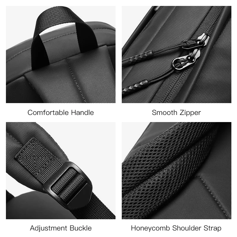 INRNN Waterproof Oxford Chest Bag High Quality Men\'s Shoulder Bags Male Sling Crossbody Bag Men Light Weight Travel Chest Pack