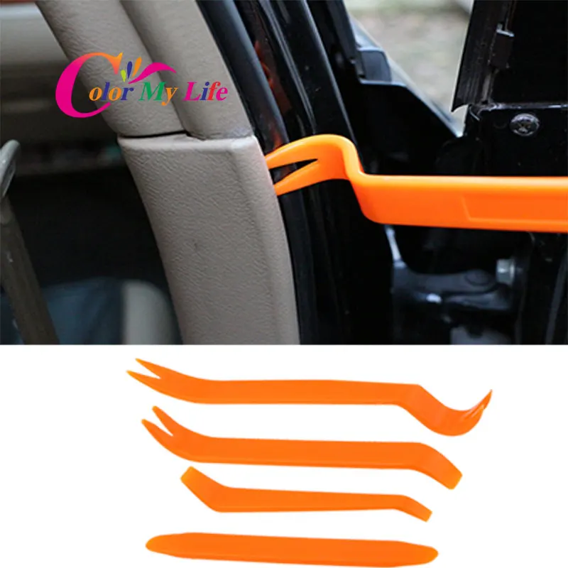 Herramienta de desmontaje de Radio de coche, accesorio de estilo para Honda Crf 450 Nissan Qashqai Kia Sportage QL Golf Mk4 Renault Clio 4 Kadjar, 4 unidades por juego