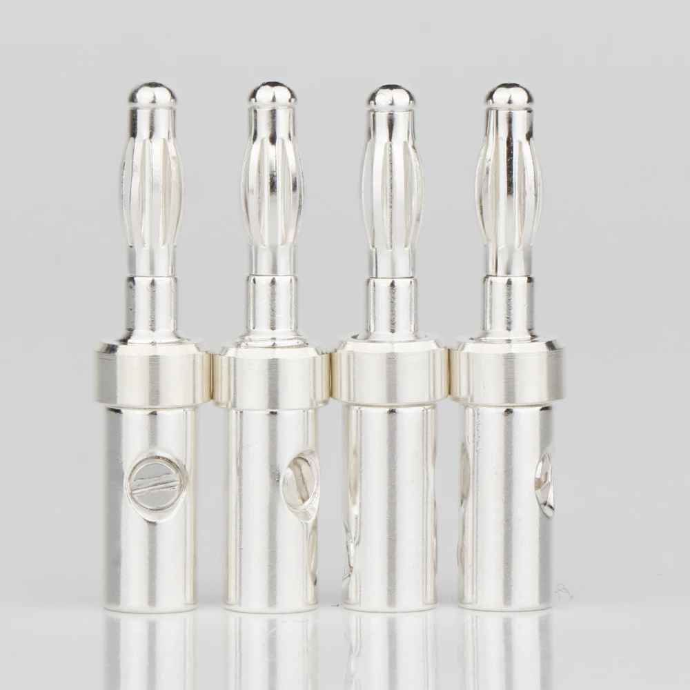 BA1416 8PCS Lautsprecher Kabel Anschlüsse Banana Stecker Reinem Silber Überzogene Kupfer Leiter – Detail 1