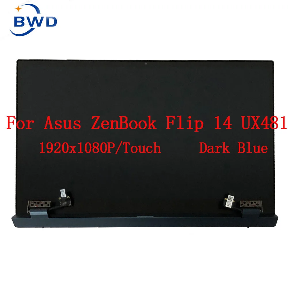 Original 14inch 90NB0P61-R20020  For Asus ZenBook Flip 14 UX481 UX481F Laptop LCD Panel Touch Screen Assembly Upper