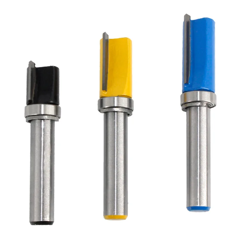 8mm 6mm Shank Flush Trim Router Bit Pattern Bit Top Bottom Bearing  Blade Template Wood Milling Cutter Carpenter