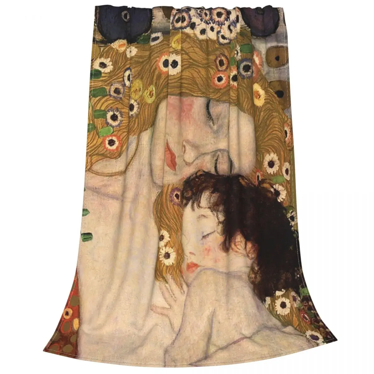 Gustav Klimt Freyas Blankets Flannel Autumn/Winter Mother and Child Multi-function Soft Throw Blanket for Sofa Bedroom Bedspread