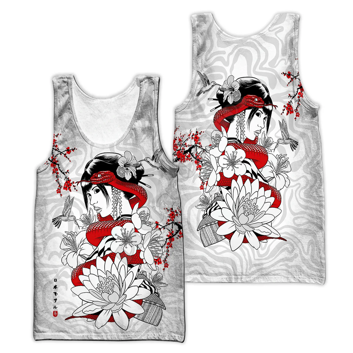 Men For women Tank Top Summer Japan Mask 3d all over printed unisex sleeveless tees casual treetwear Vest