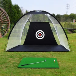 1M 2M Golf Practice Net Tent Golf Hitting Cage GardenGolf Training Equipment Outdoor Indoor Grassland Mesh Golf Net XA147+A