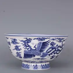 中国の磁器qianLong snenixデザインボウルアンティーク磁器麺ボウル6.1インチ