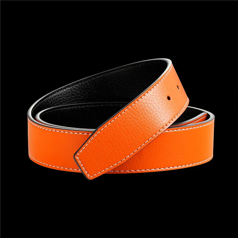 New Luxury Brand Belts for Men High Quality Pin Buckle Male Strap Genuine Leather Waistband Ceinture Men\'s No Buckle 3.3cm Belt