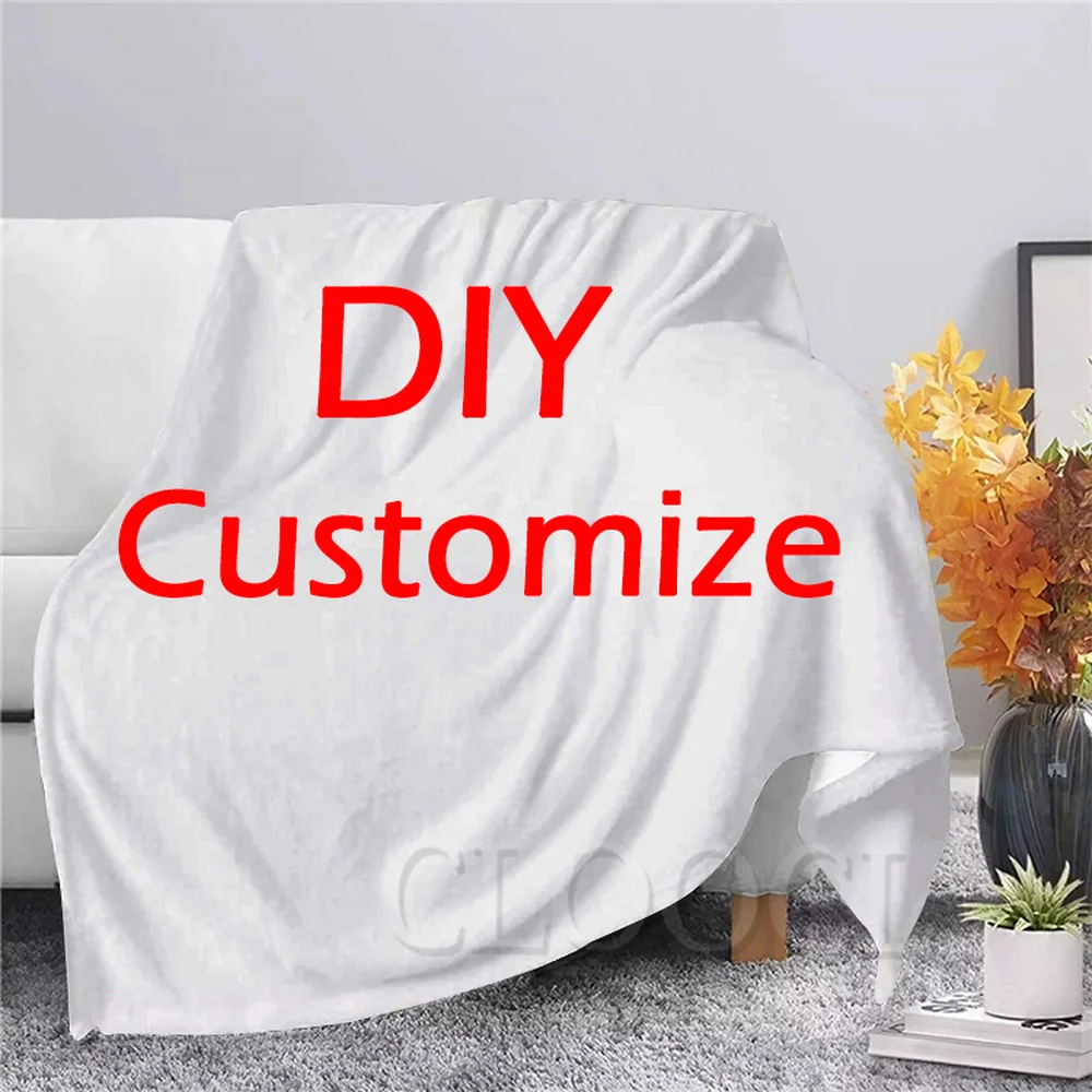 HX DIY Flannel Blankets 3D Print Customize Plush Quilt Festival Cartoon Anime Animal Celebrities Birthday Gifts