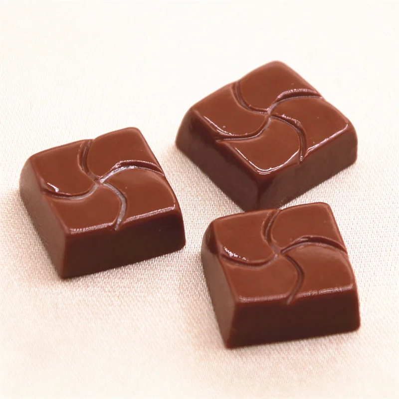 10pcs Chocolate Candy Resin Flat back Cabochon Miniature Sweet Food Art Supply Decoration Charm DIY Craft
