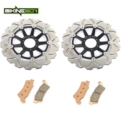 BIKINGBOY For Honda CBR1100XX Super Blackbird 97 98 99 00 01 02 03 04 05 06 07 08 Front Brake Discs Disks Rotor Pads CBR 1100 XX