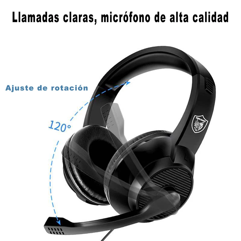 PS4 computer Gamer headset, da stereo Gaming headset, 3,5mm Jack headset with mic noise canceling