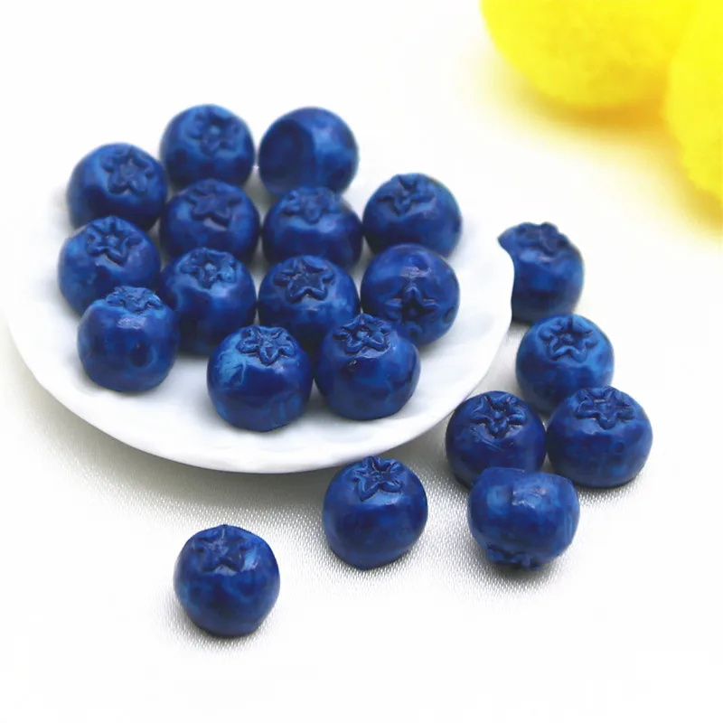 10 pçs 8mm bonito blueberry resina plana volta cabochão miniatura comida arte abastecimento decoração charme artesanato diy acessórios