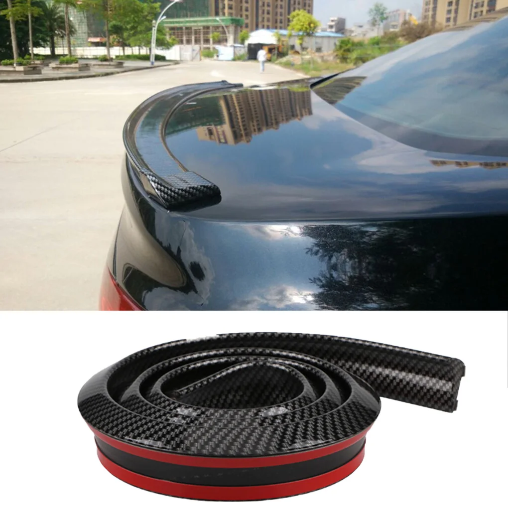 

A8 S8 S-line W12 Universele Spoiler Auto Sticker 1.5M Car-Styling 5D Carbon Rubber Tail Wing Solderen Diy Refit for Audi