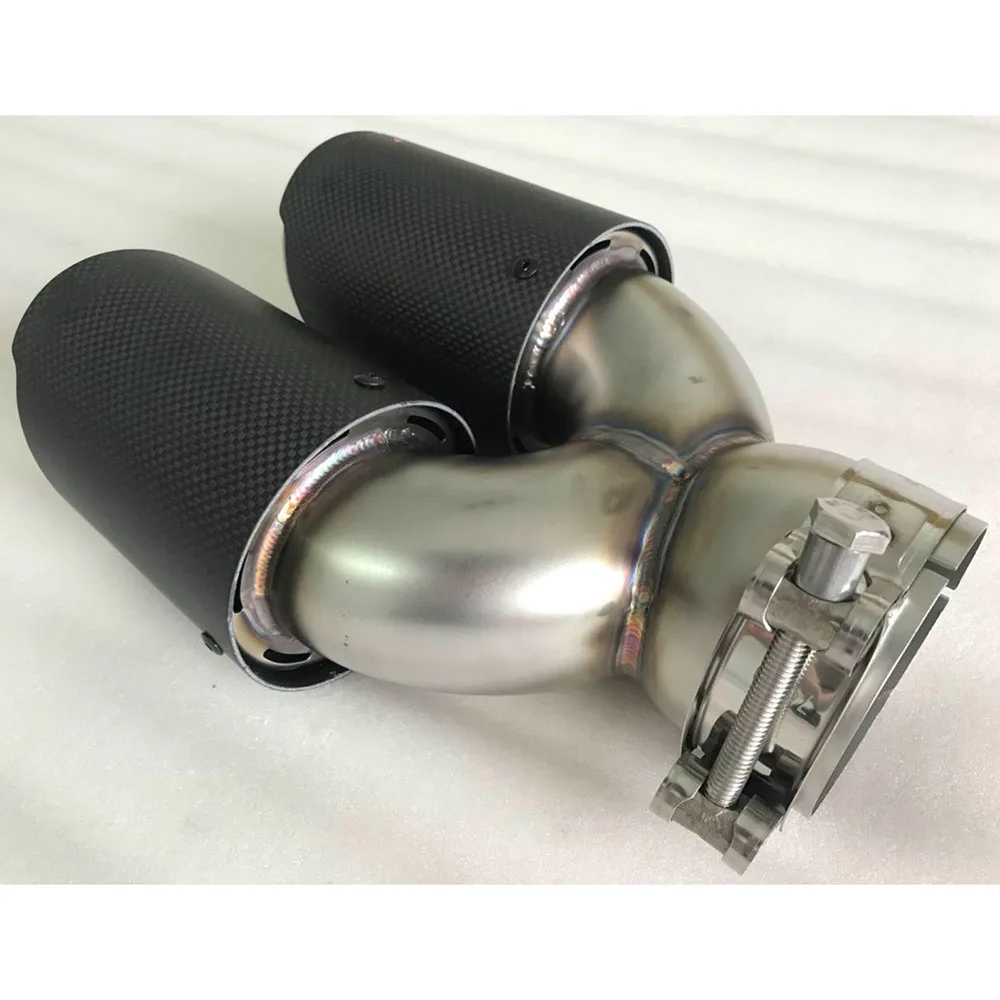 1 PC Car Modification Universal Dual Sandy Automobile exhaust pipe Muffler tip  for 3 Series car  universal exhaust tip