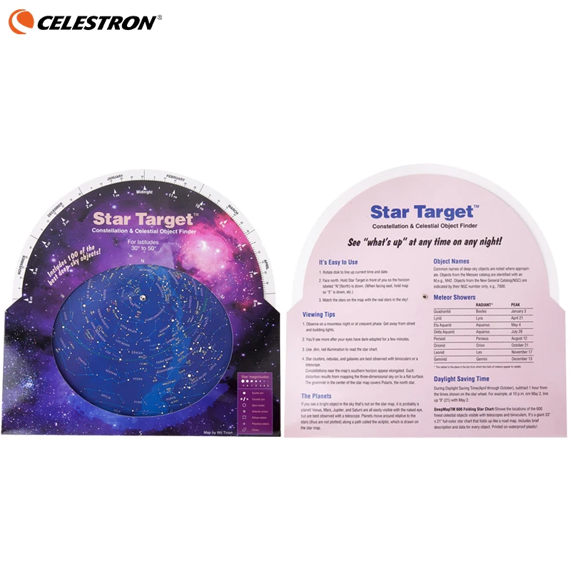 Celestron Astronomy Observe Guide Star Target and Planet Sky Map Rotating Direction Finder