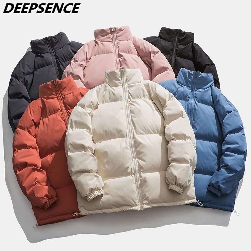 Homens mulheres inverno parka casacos jaquetas à prova de vento grosso quente masculino casaco casual moda streetwear ampla parkas