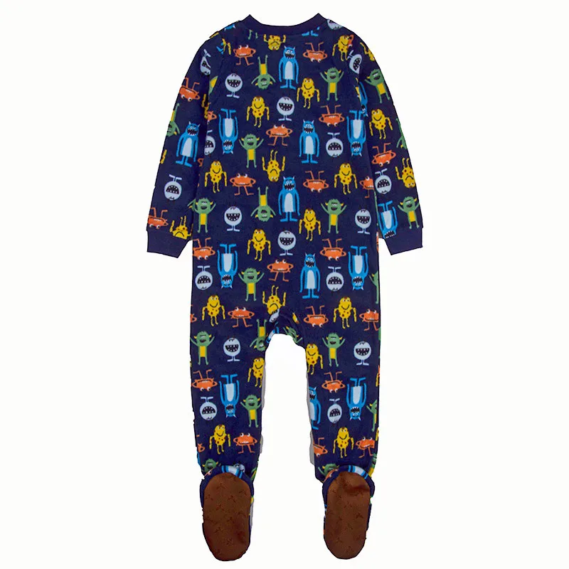 One-Piece Pajamas for Children Aged 3-10, Pajamas for Boys and Girls, Fleece One-Piece Suits, Soft and Warm
