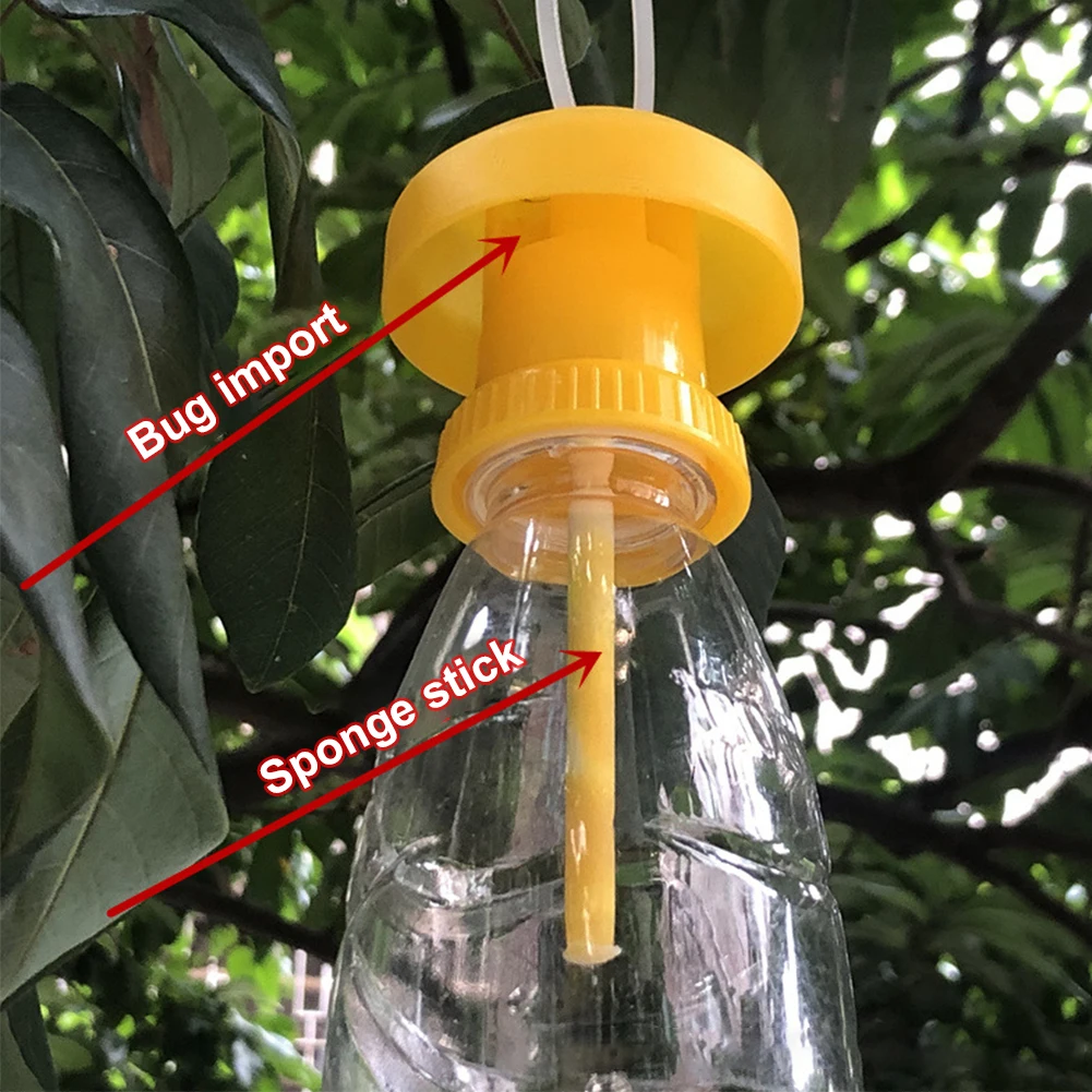 Fruit Fly Trap Killer Plastic Yellow Drosophila Trap Fly Catcher pest Insect control For Home Farm Orchard 6 * 6 * 2 cm