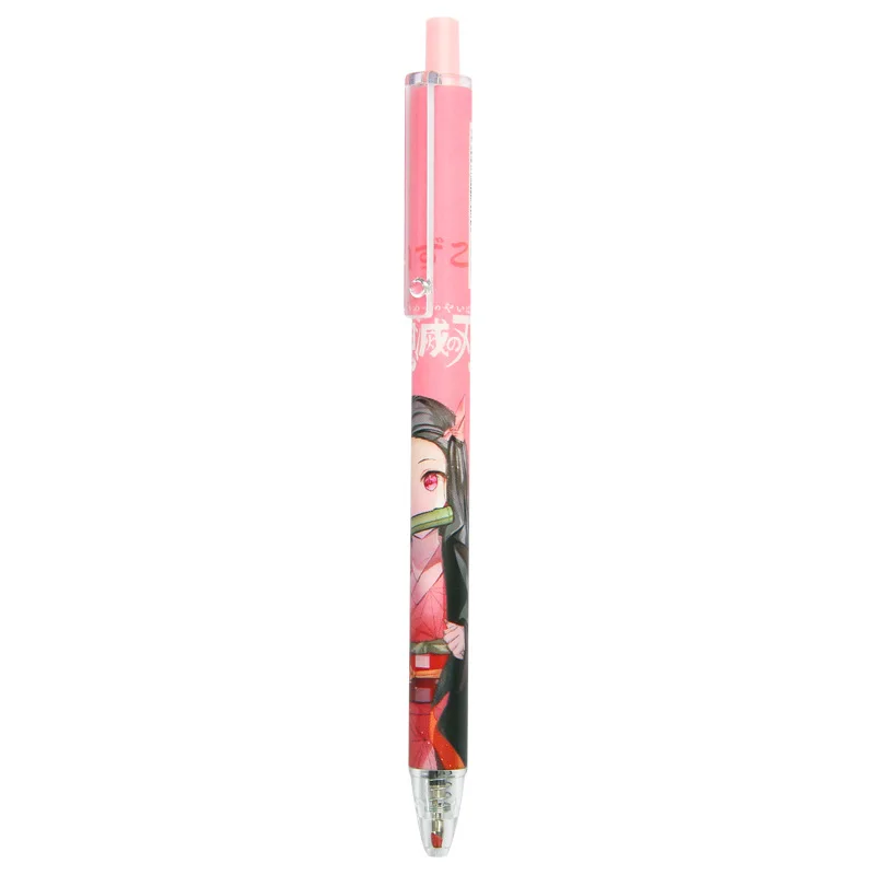 48 pcs/lot Demon Slayer Press Gel Pen Cute 0.5mm Black Ink Signature Pens Promotional Gift Stationery School Supplies