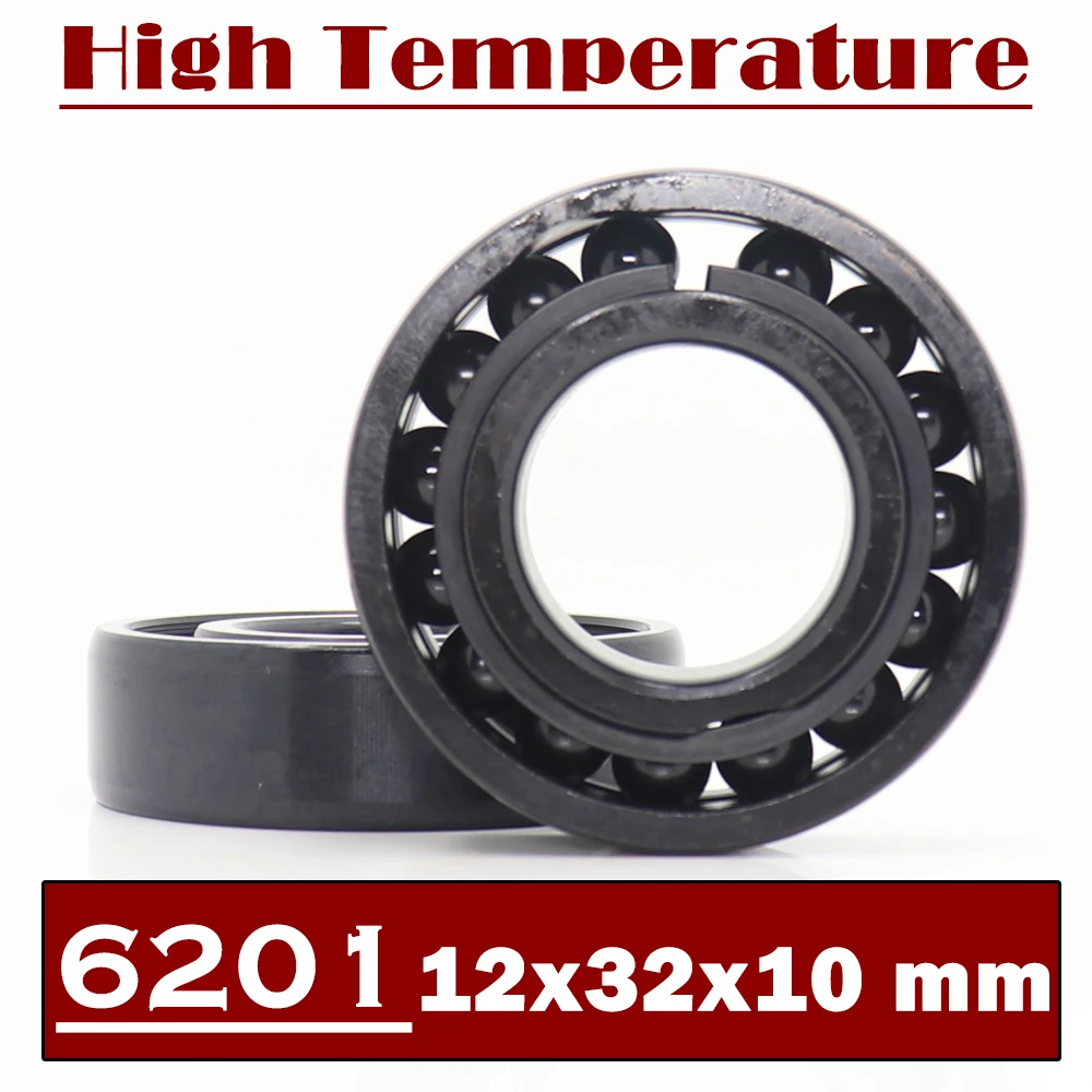 

6201 High Temperature Bearing 12*32*10 mm ( 2 Pcs ) 500 Degrees Celsius TB6201 Full Ball Bearings