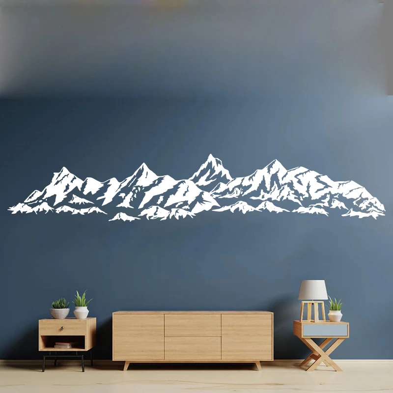 Large Mountain Groups Wall Sticker Geometric Mountains Hill Wild Jungle Wall Decal Bedroom Camper Truck Car Vinyl Home Decor