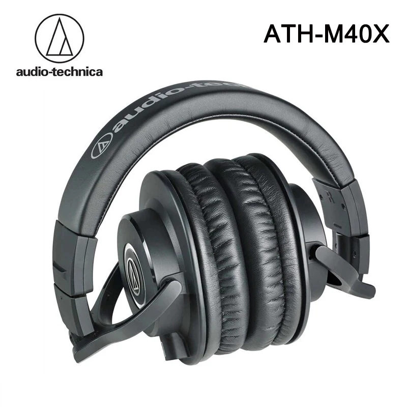 Original Audio Technica ATH-M40x Over-ear Headsets HiFi Foldable Earphones Professional Monitor Headphone w/Detachable Cables