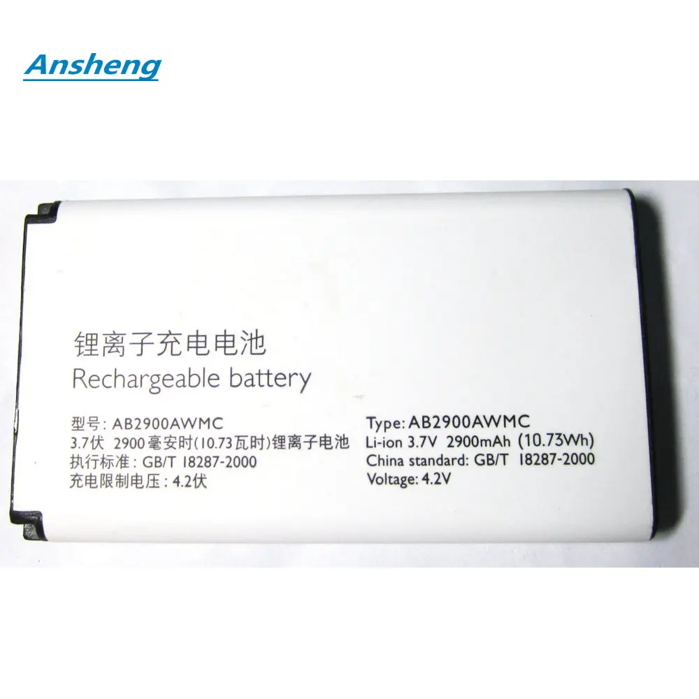 High Quality 2900mAh AB2900AWMC Battery For PHILIPS Xenium X1560 X5500 CTX5500 CTX1560 Mobile Phone