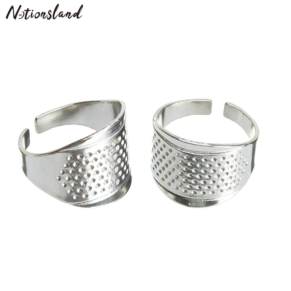 

2pcs Sewing Thimble Finger Protector Adjustable Finger Ring Thimble Sewing Quilting Craft Accessories DIY Sewing Tools