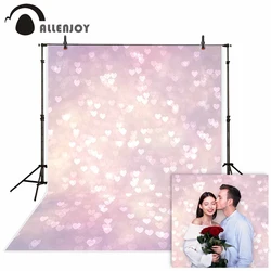 Allenjoy photography backdrop 14 February Valentine's Day glitter heart bokeh halo baby background photophone photocall studio