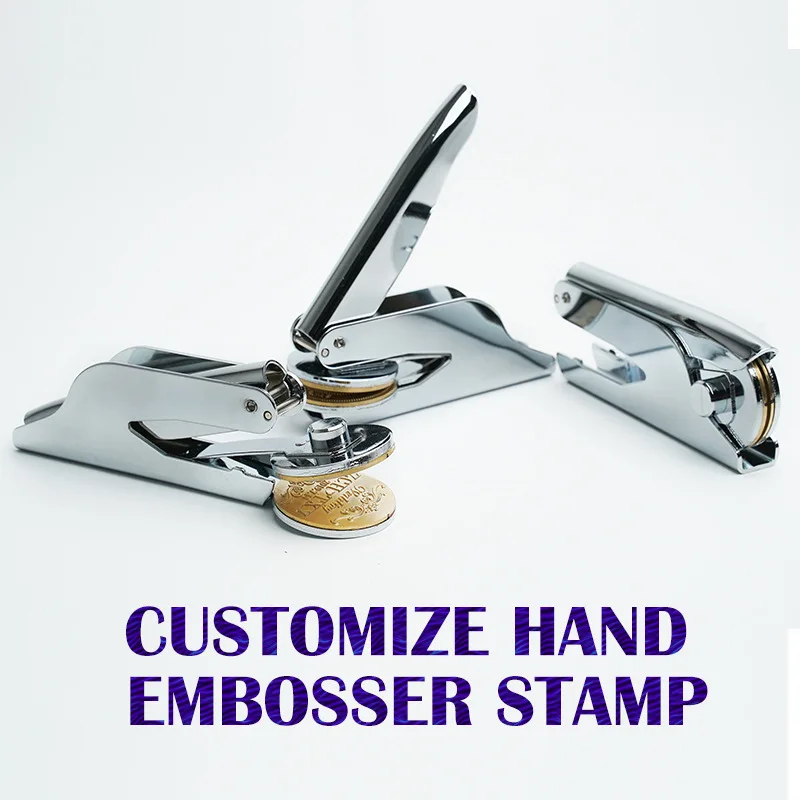 Hand Held Stamp Press Personalized Engraved Stamp, Logo Design, Personalized Stamp, Diameter less than 45mm, Customizable