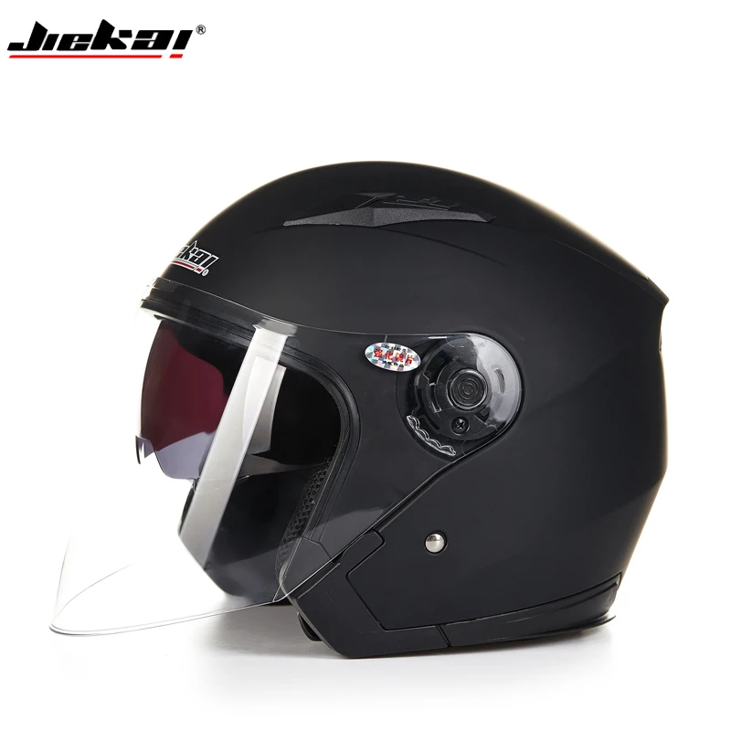 JIEKAI Motorcycle double lens half helmet Cascos Para Moto Racing helmets ABS Helmet Moto Casque for Women/Men Casco Moto