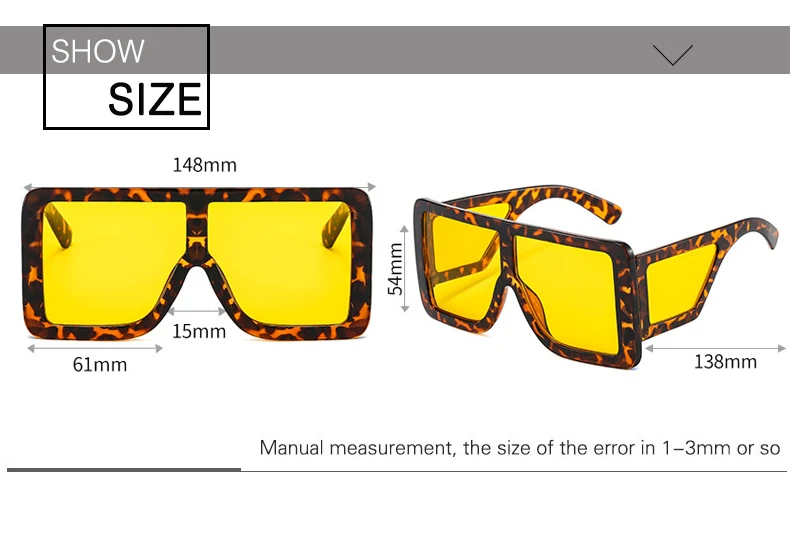 OEC-MANAGEMENT CPO Ein Stück Goggle Sonnenbrille Frauen Übergroßen Quadratischen Gläser Mode Rosa Grau Sonnenbrille Männer Retro Brillen UV400 – Detail 3