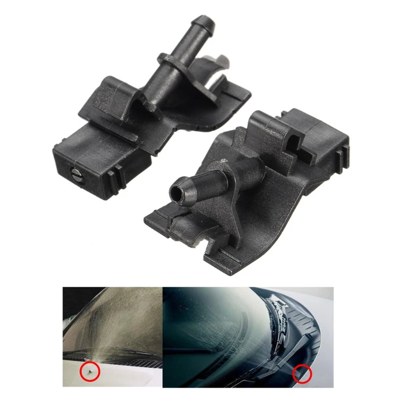 2 Pcs Front Windshield Wiper Washer Jet Nozzles Automotive Accessories Suitable for -Corolla Camry 2006-2015