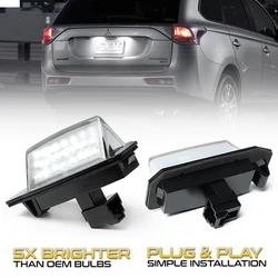 2Pcs Error Free LED License Number Plate Light Lamps For Mitsubishi Outlander mk2 mk3 Lancer Eclipse 3 4 Cross Galant Xpander