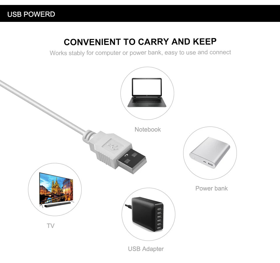 5V COB LED Strip Light USB Powered With ON/OFF Switch 1M 2M 3M LED Tape Ribbon 320Leds/M Lamp Rope High Density FOB Linear Light