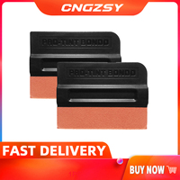 CNGZSY 2pcs Magnet Squeegee High Temperature Resistance Suede Scraper Window Sticker Decal Car Styling Vinyl Wrap Tools 2A10