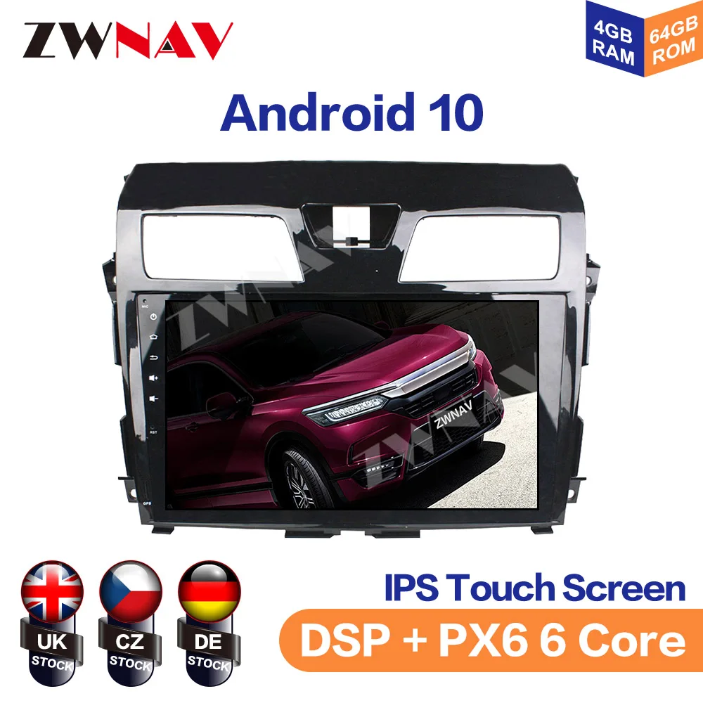 Android10 Car Auto Stereo GPS Navigation For Nissan Tenna 2013-2015 Auto Radio Multimedia DVD Player Tape Recorder Head Unit DSP