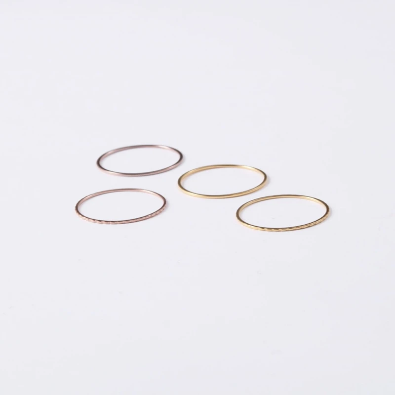 Anillo fino de acero y titanio para parejas, color plateado, Simple, a la moda, Color oro rosa, para mujeres y hombres, regalos para hombres