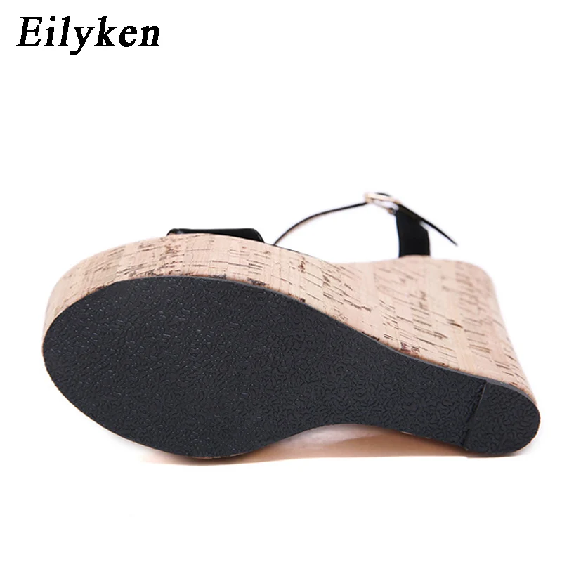 Eilyken Fashion Roman Open Toe Platform Wedges Women Sandals Summer Ankle Buckle Strap High Heels Banquet Party Shoes