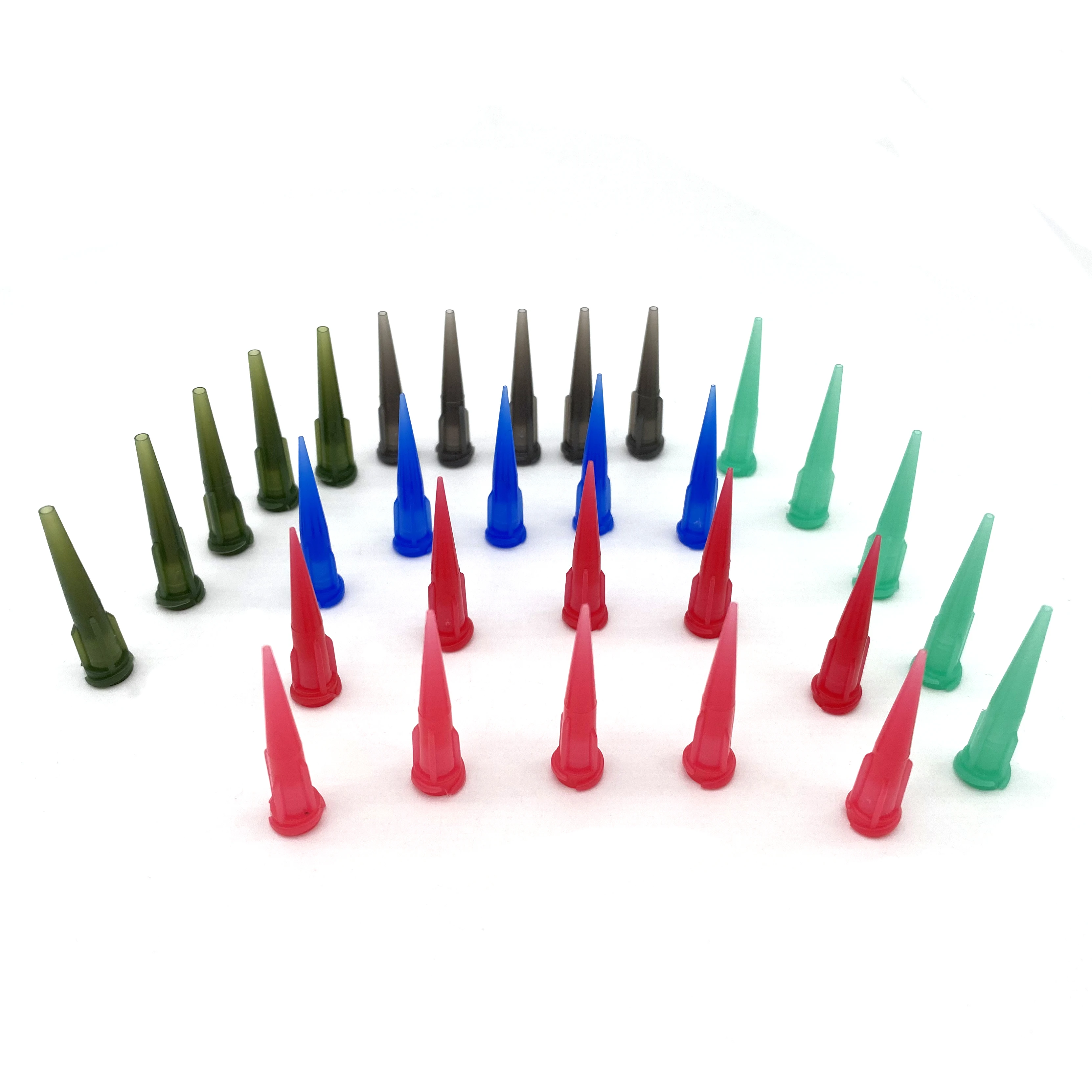 30Pcs PE TT Tapered Tips Solder Paste Dispenser Adhesive Glue Dispensing Needles Plastic Tapered Tips 14-25GA Dispensing Tip