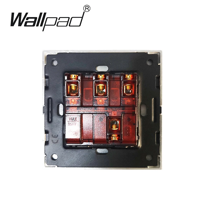 3 Gang Reset Switch Fluorescent Light Wallpad Crystal Glass 110V-250V EU UK 3 Gang Momentary Contact Push Switch