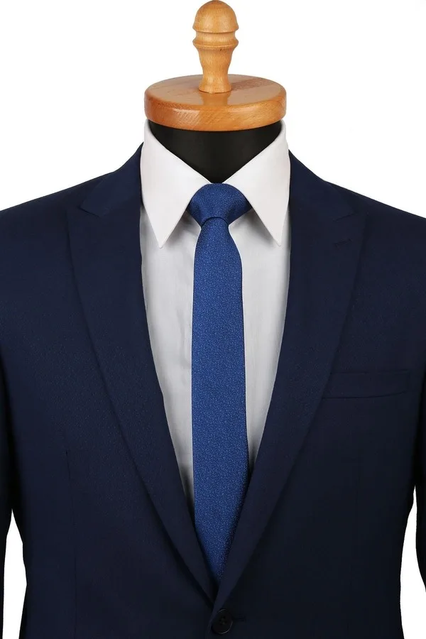 Blue Sand Pattern Very Slim Tie UST119