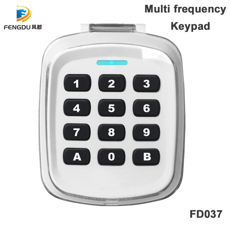 Waterdichte 433Mhz Garagedeur Draadloze Toetsenbord Multi Frequentie Voor Rolling Code Afstandsbediening Duplicator