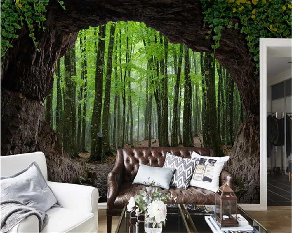 beibehang Customized modern new space extension nature forest bedroom tooling landscape wallpaper wall papers home decor